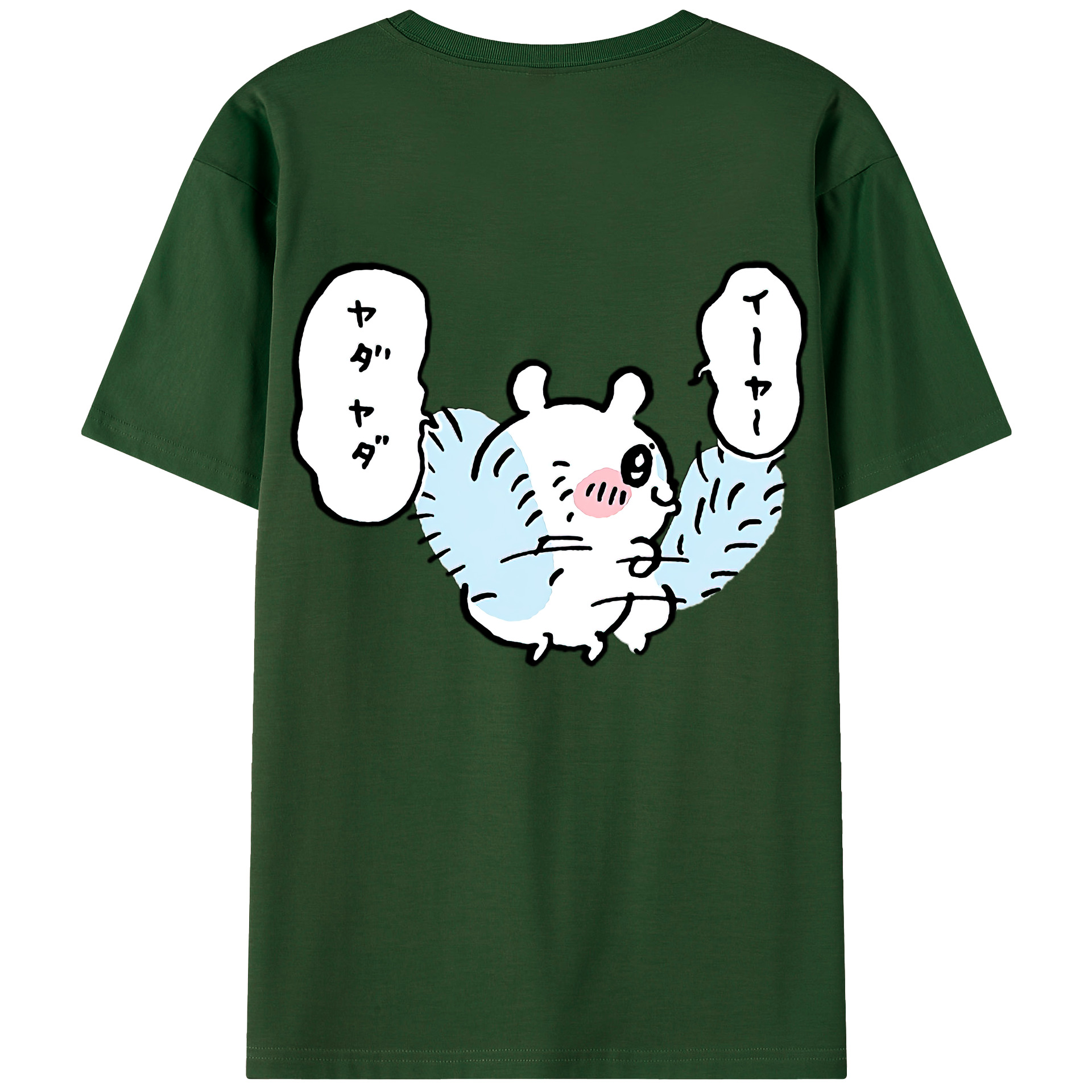 （画像用） ちいかわ モモンガ Chii-kawa Momonga 綿100％半袖Tシャツ（背面プリント）